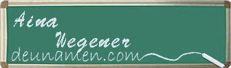 Aina Wegener Visitenkarte
